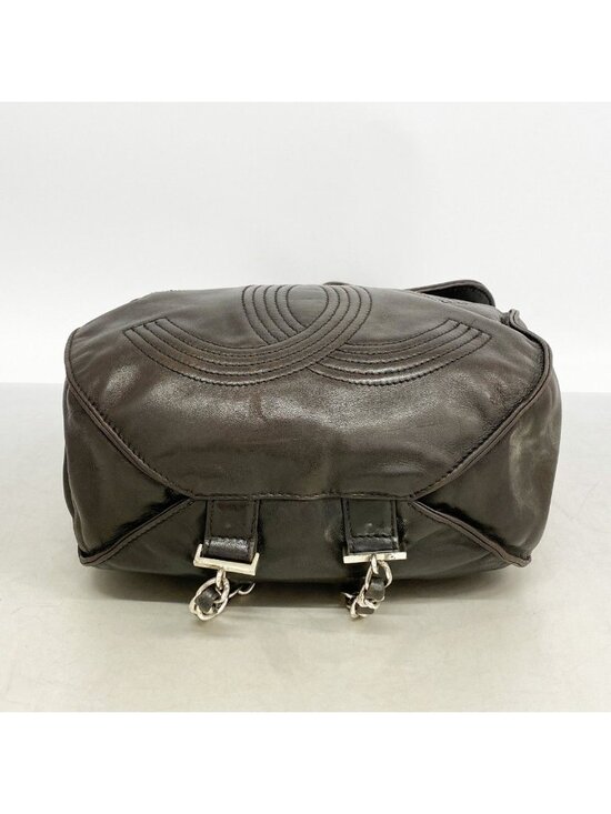 Chanel Backpack Lambskin Black Silver main image 5